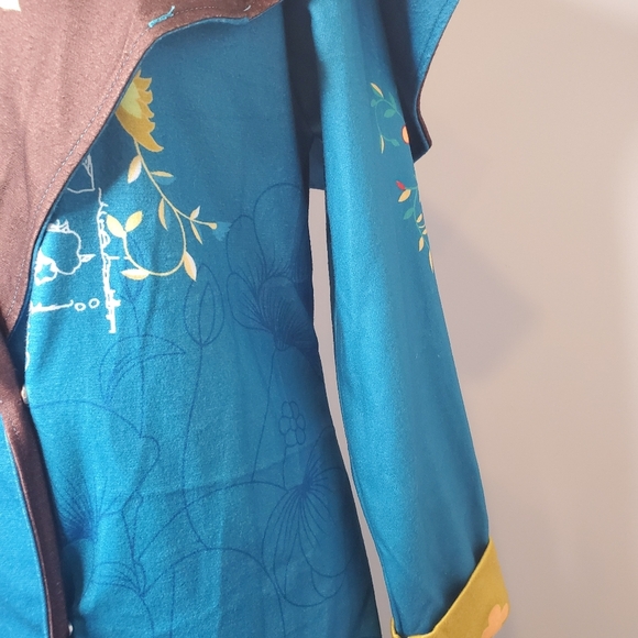 Misslook Floral Asian Inspired Long Jacket - Picture 5 of 5